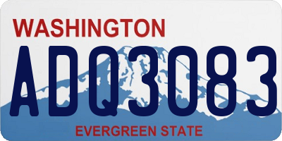 WA license plate ADQ3083