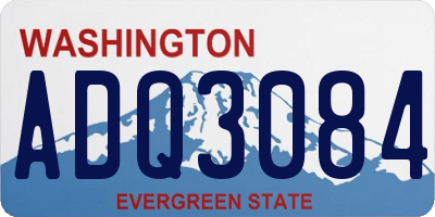WA license plate ADQ3084