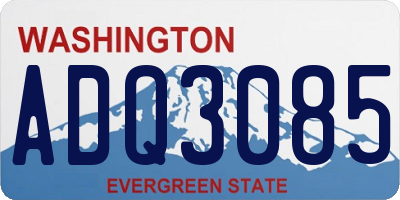 WA license plate ADQ3085