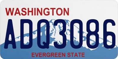 WA license plate ADQ3086