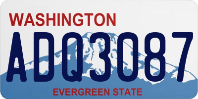 WA license plate ADQ3087