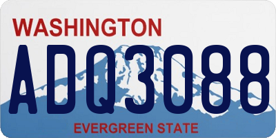 WA license plate ADQ3088