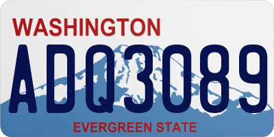 WA license plate ADQ3089