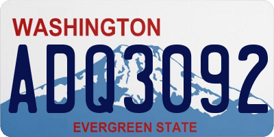 WA license plate ADQ3092
