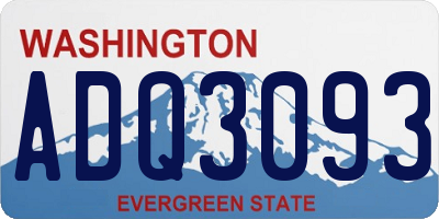 WA license plate ADQ3093