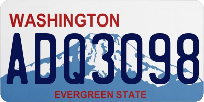WA license plate ADQ3098