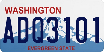 WA license plate ADQ3101