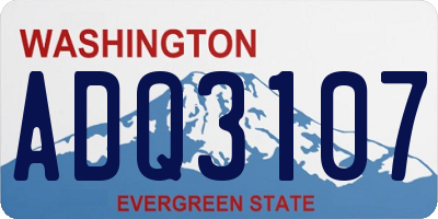 WA license plate ADQ3107