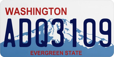 WA license plate ADQ3109