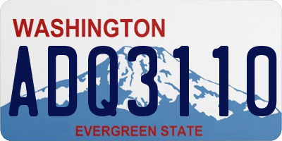WA license plate ADQ3110
