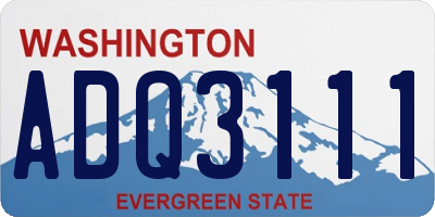 WA license plate ADQ3111