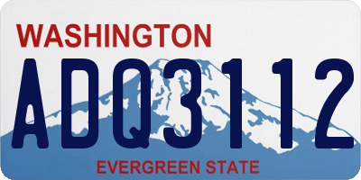 WA license plate ADQ3112