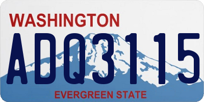 WA license plate ADQ3115