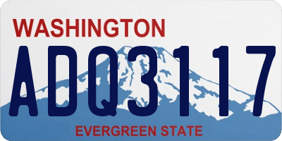 WA license plate ADQ3117