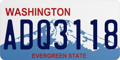 WA license plate ADQ3118