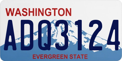 WA license plate ADQ3124
