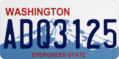 WA license plate ADQ3125