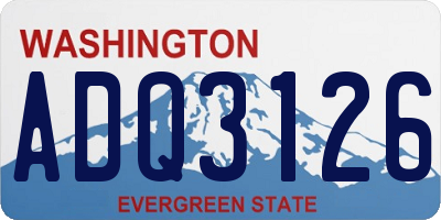 WA license plate ADQ3126