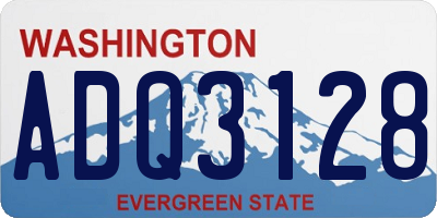 WA license plate ADQ3128