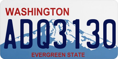 WA license plate ADQ3130