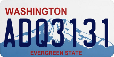 WA license plate ADQ3131