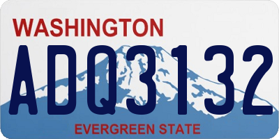 WA license plate ADQ3132