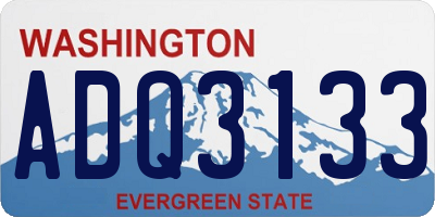 WA license plate ADQ3133