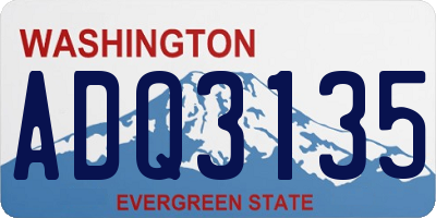 WA license plate ADQ3135