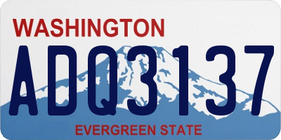 WA license plate ADQ3137