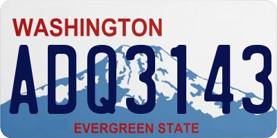 WA license plate ADQ3143