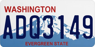 WA license plate ADQ3149