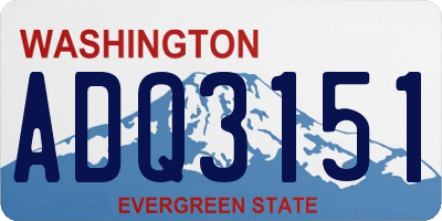 WA license plate ADQ3151