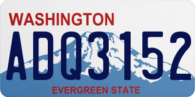 WA license plate ADQ3152