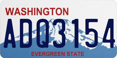 WA license plate ADQ3154