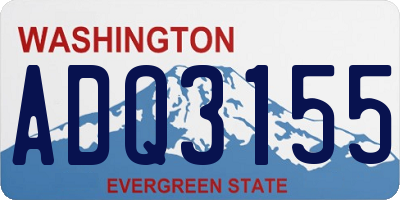 WA license plate ADQ3155