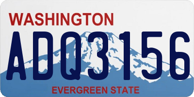 WA license plate ADQ3156