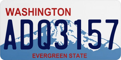WA license plate ADQ3157