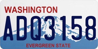 WA license plate ADQ3158
