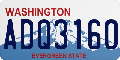 WA license plate ADQ3160
