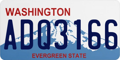 WA license plate ADQ3166