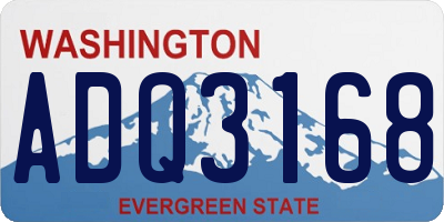 WA license plate ADQ3168