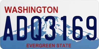 WA license plate ADQ3169