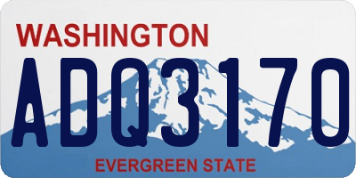 WA license plate ADQ3170