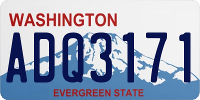 WA license plate ADQ3171