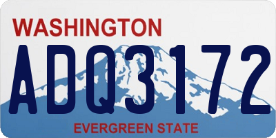 WA license plate ADQ3172