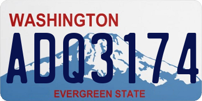 WA license plate ADQ3174