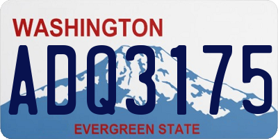 WA license plate ADQ3175