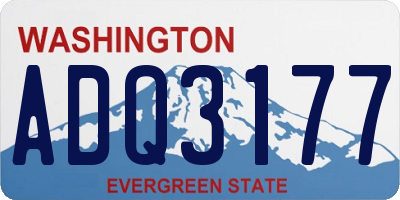 WA license plate ADQ3177