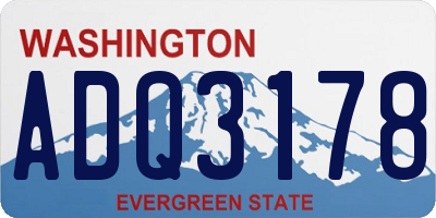 WA license plate ADQ3178