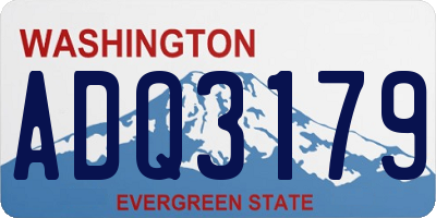 WA license plate ADQ3179